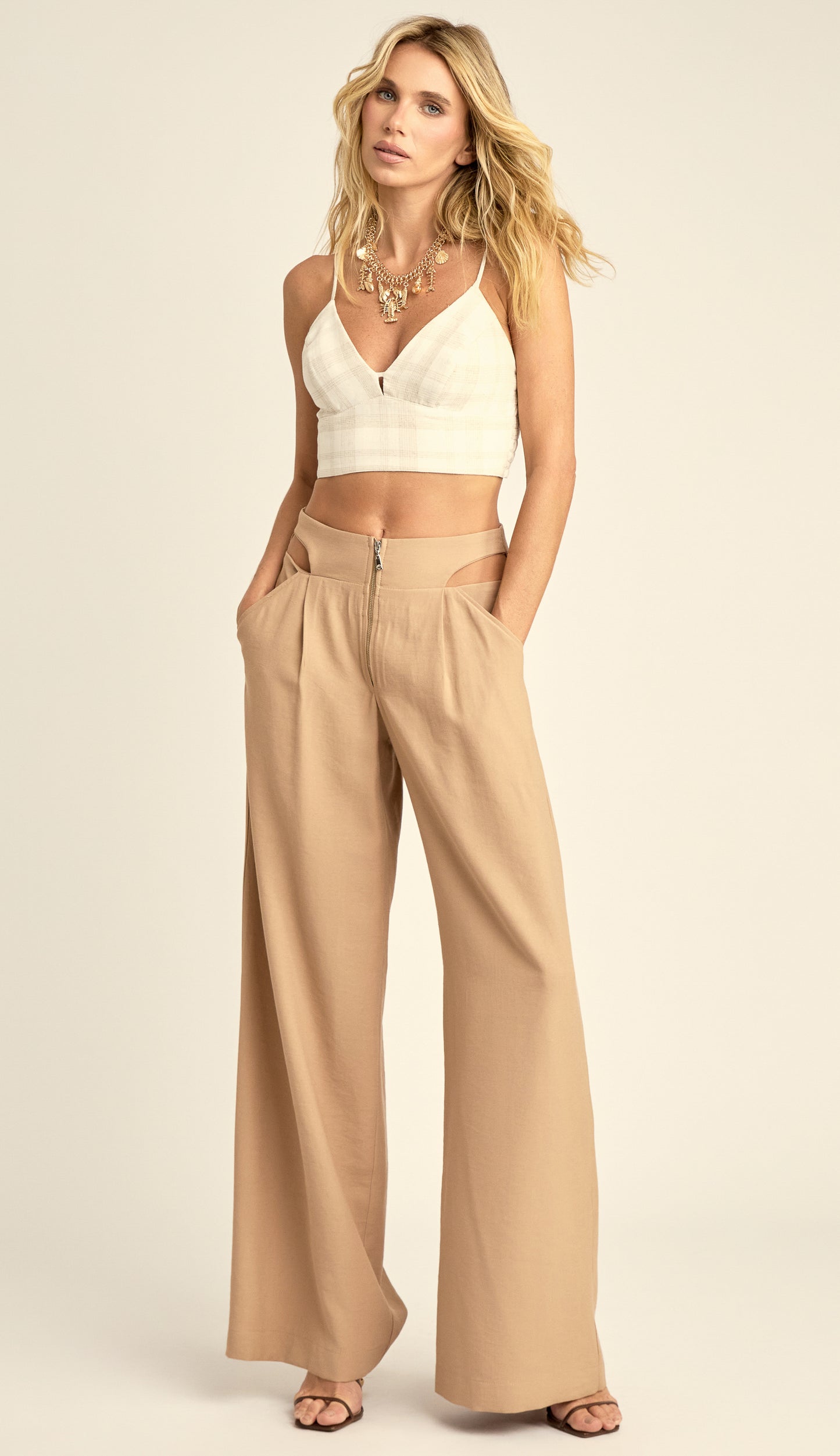 Calça Pantalona Poliviscose Desireè | Laguna