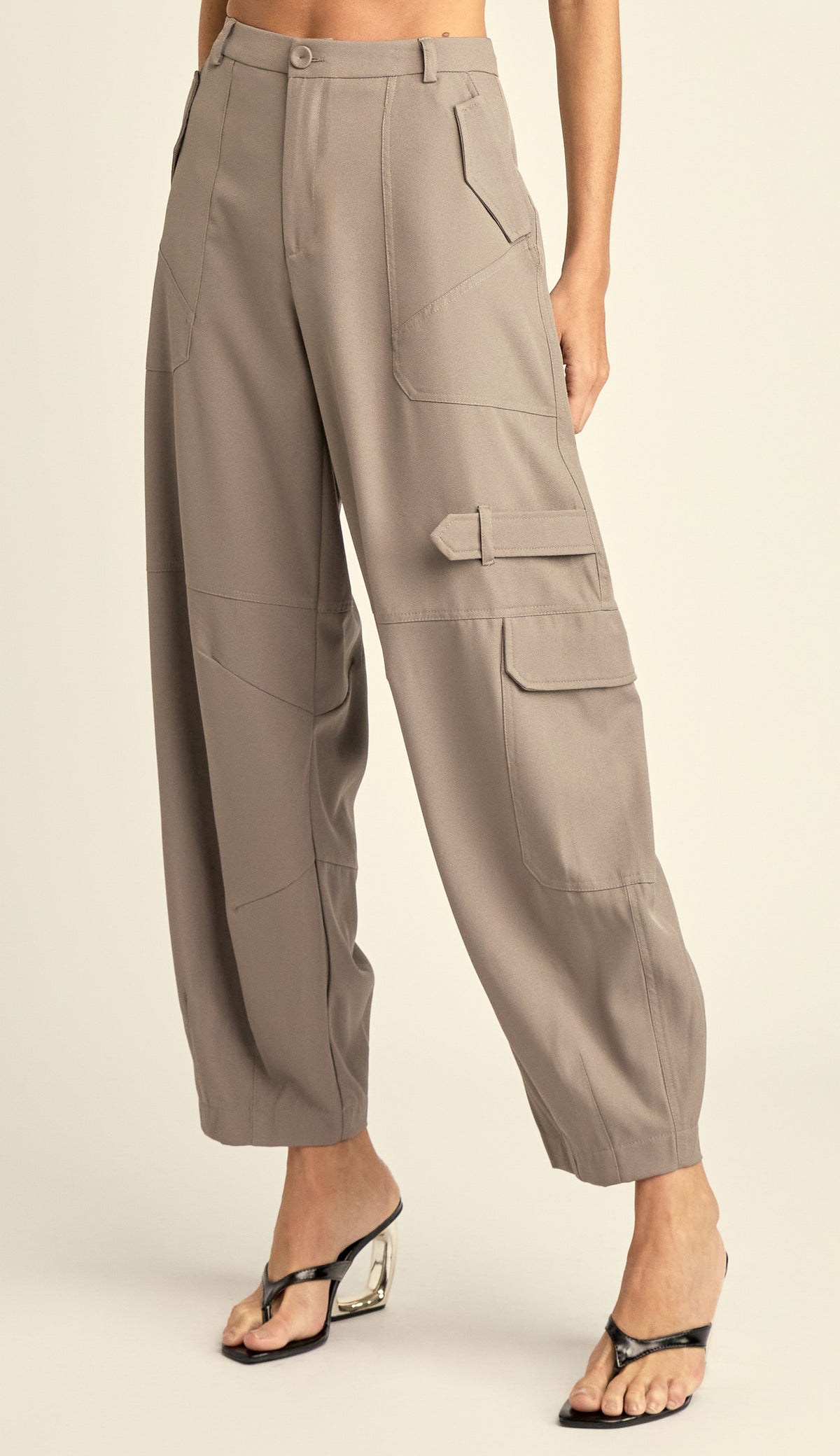 Calça Cargo Alfaiataria Balloon Lia Cinza | Laguna