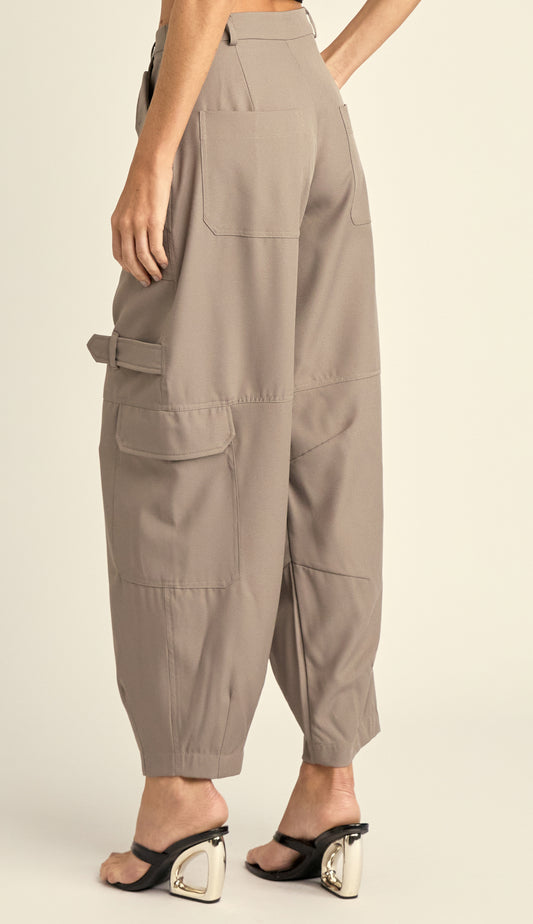 Calça Cargo Alfaiataria Balloon Lia Cinza | Laguna