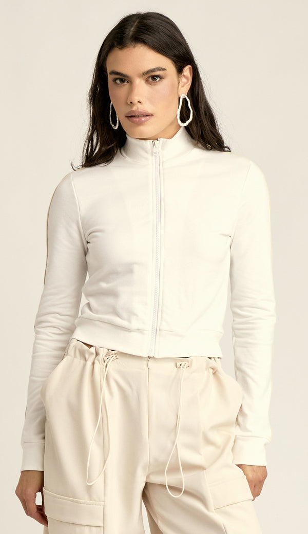 Jaqueta Cropped Moletom Karen | Laguna