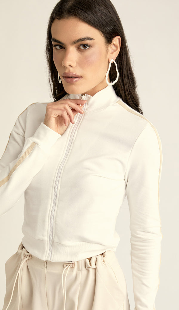 Jaqueta Cropped Moletom Karen | Laguna