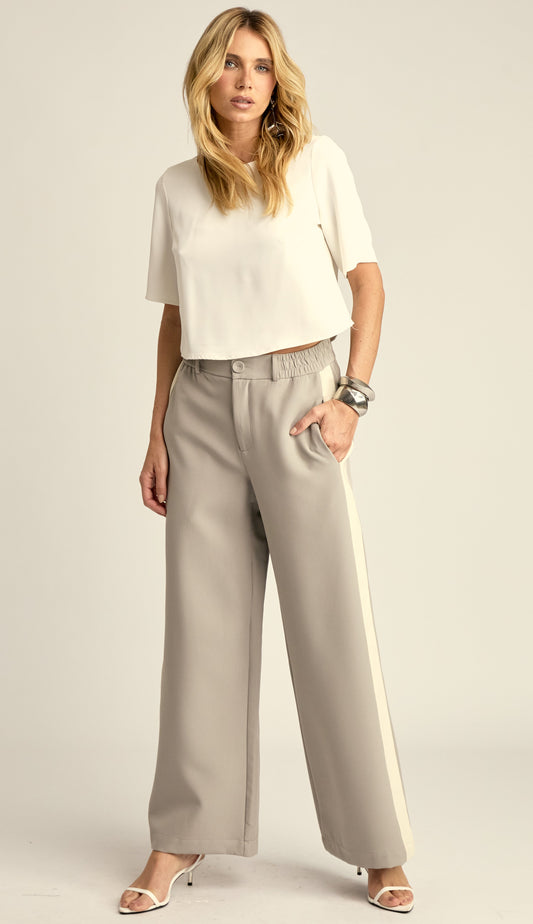 Calça Alfaiataria Esportiva Kimmy Cinza | Laguna