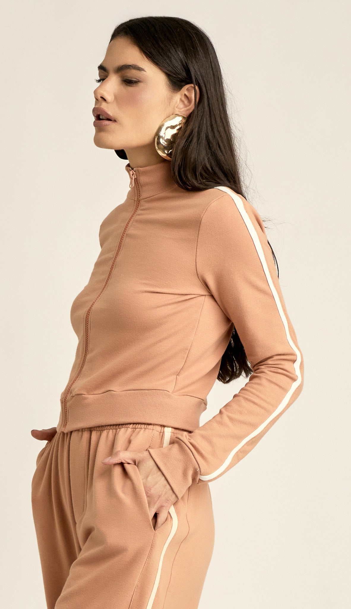 Jaqueta Cropped Moletom Karen | Laguna