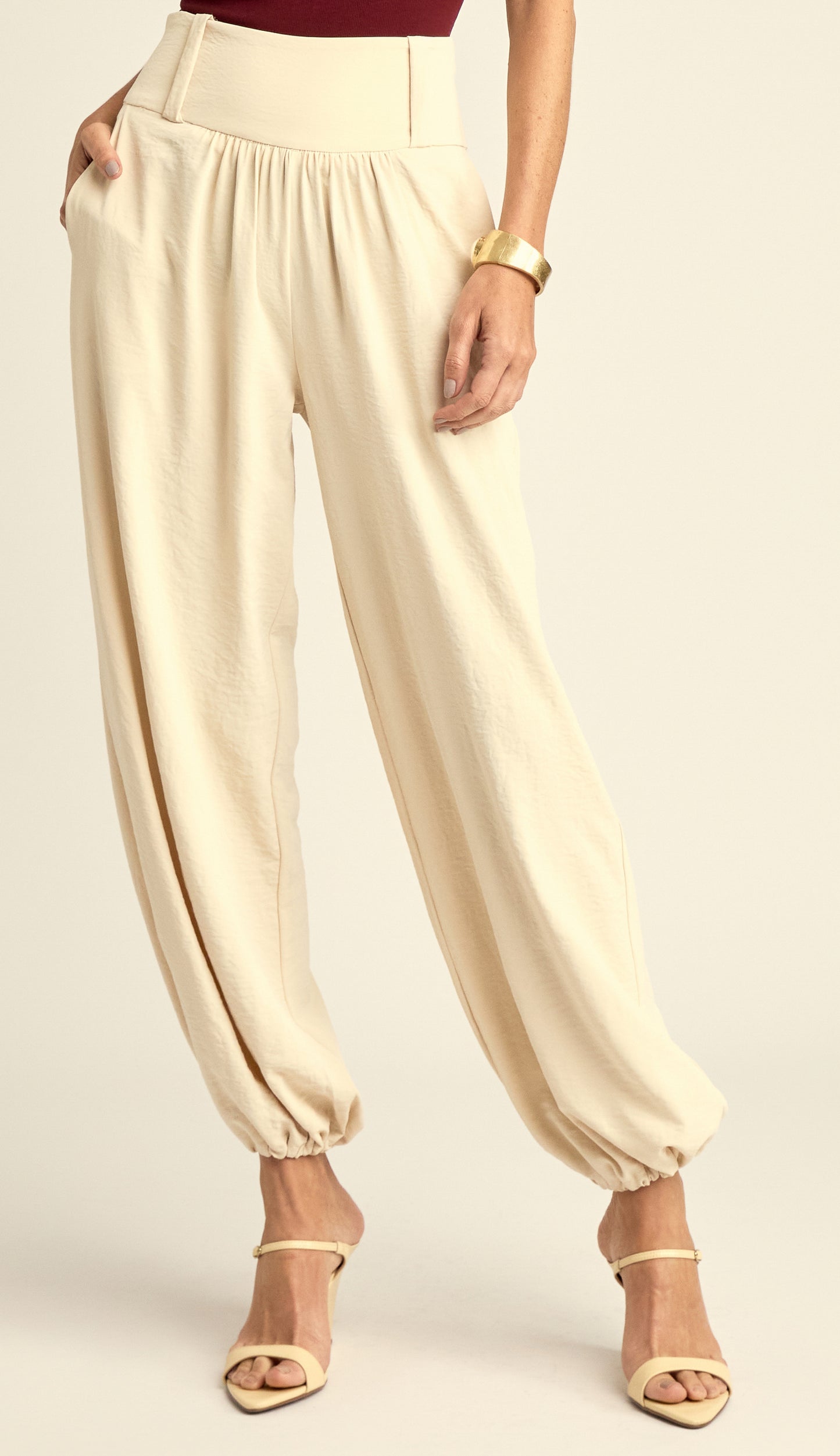 Calça Aladim Alfaiataria Liocel Karine Chantilly | Laguna