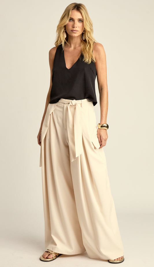 Calça Pantalona Alfaiataria Kerley Chantilly | Laguna