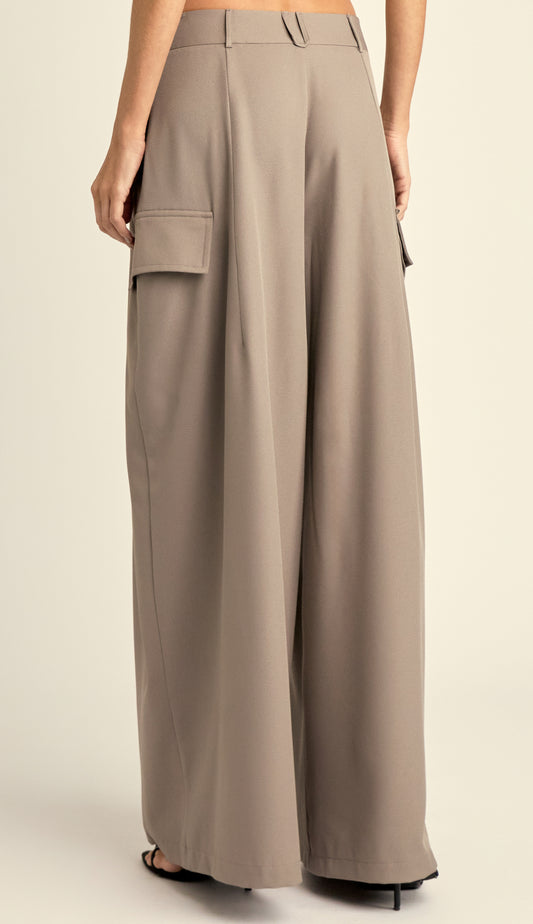 Calça Pantalona Alfaiataria Kerley Cinza | Laguna