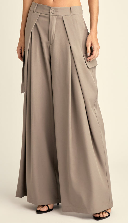 Calça Pantalona Alfaiataria Kerley Cinza | Laguna