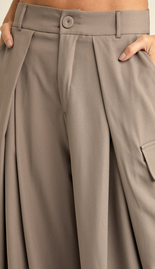 Calça Pantalona Alfaiataria Kerley Cinza | Laguna