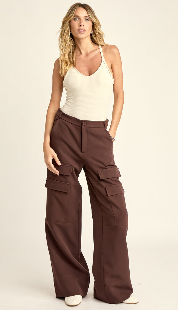 Calça Wide Cargo Kamilly | Laguna