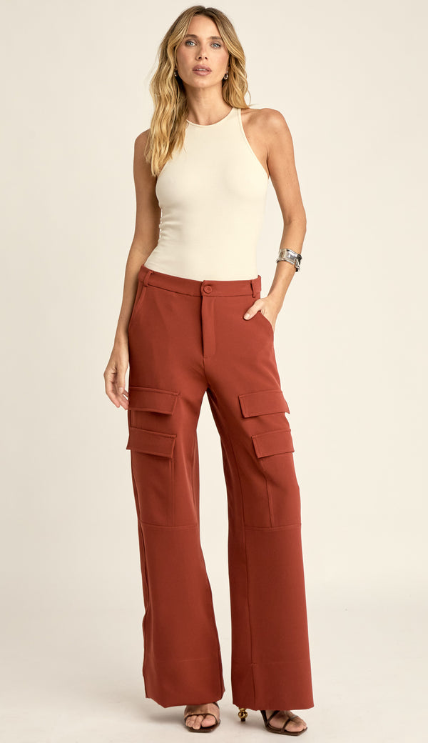 Calça Wide Cargo Kamilly | Laguna