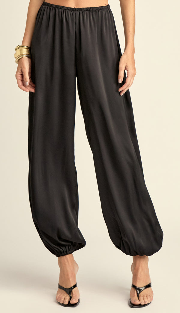 Calça Aladim Cetim Marcela Preto | Laguna