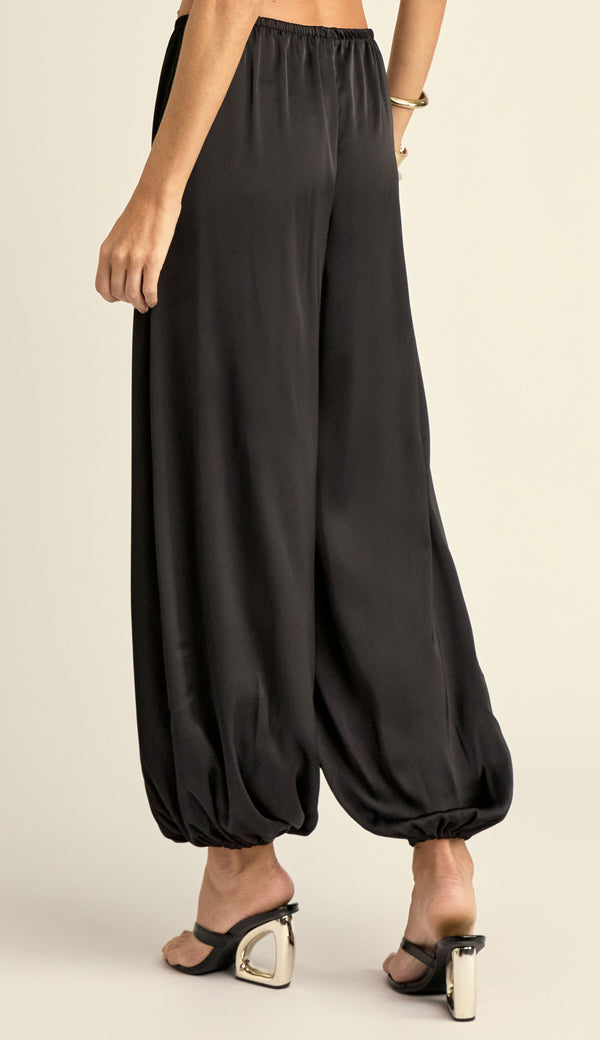 Calça Aladim Cetim Marcela Preto | Laguna