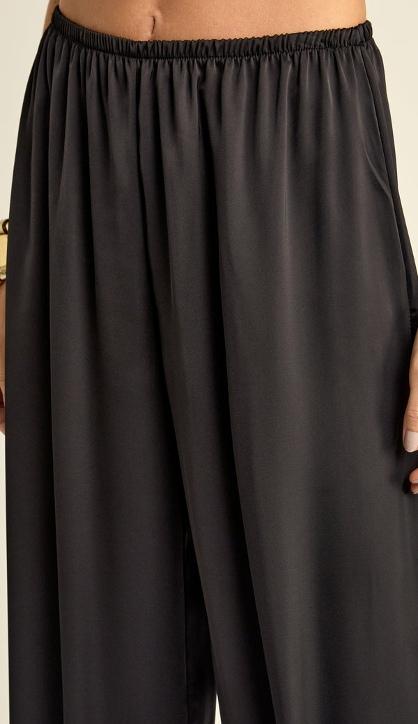 Calça Aladim Cetim Marcela Preto | Laguna