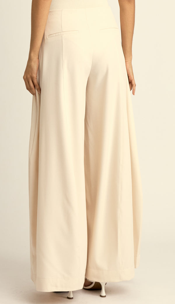 Calça Ballom Crepe Alfaiataria Alexa Chantilly | Laguna