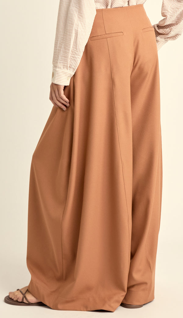 Calça Ballom Crepe Alfaiataria Alexa Mocha | Laguna
