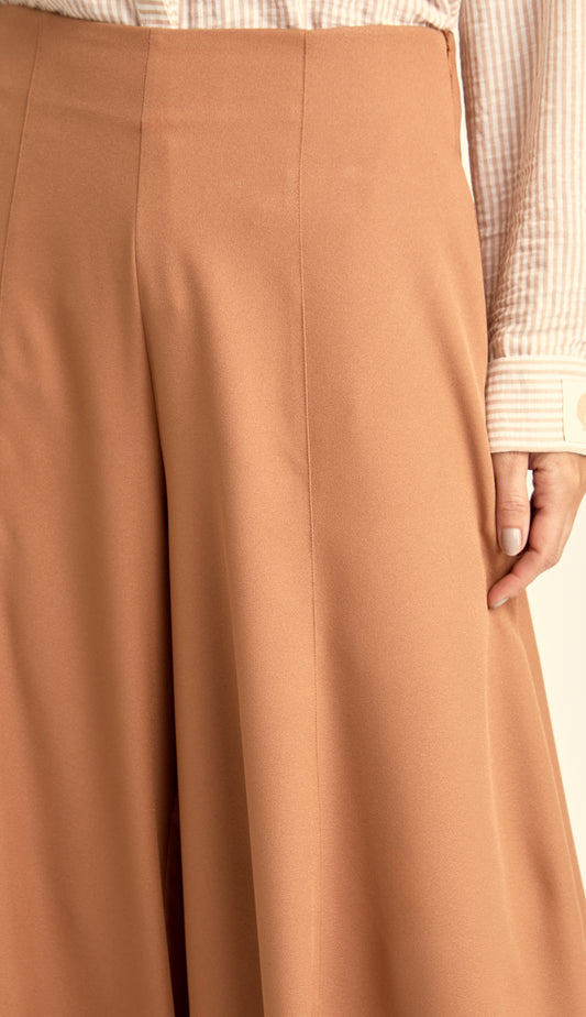 Calça Ballom Crepe Alfaiataria Alexa Mocha | Laguna