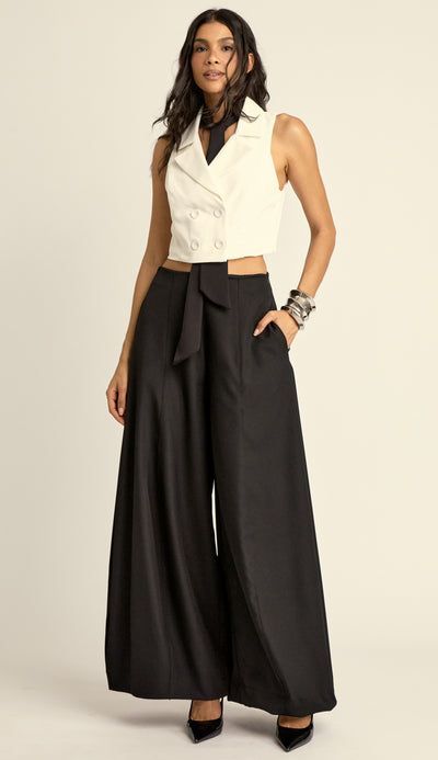 Calça Ballom Crepe Alfaiataria Alexa Preto | Laguna