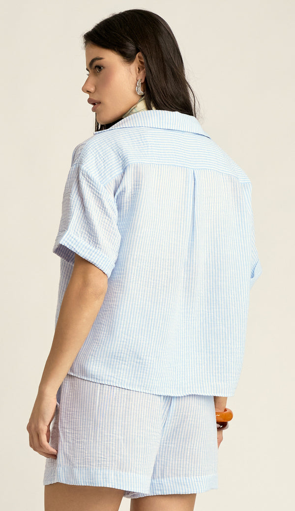 Conjunto Camisa e Shorts Listrado Gaze Darcy | Laguna