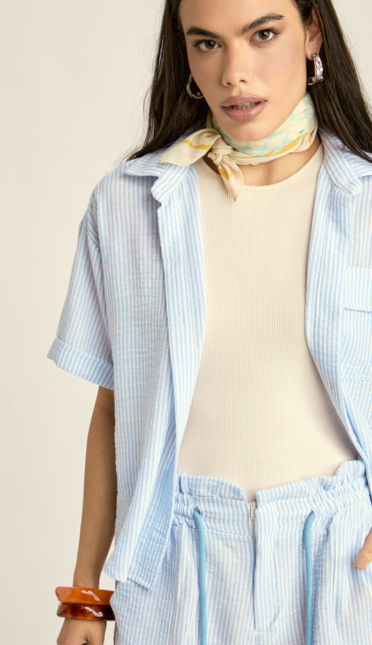 Conjunto Camisa e Shorts Listrado Gaze Darcy | Laguna
