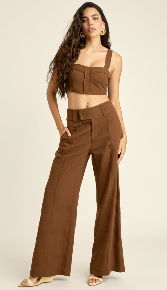 Conjunto Alfaiataria Linho Doce Café | Laguna