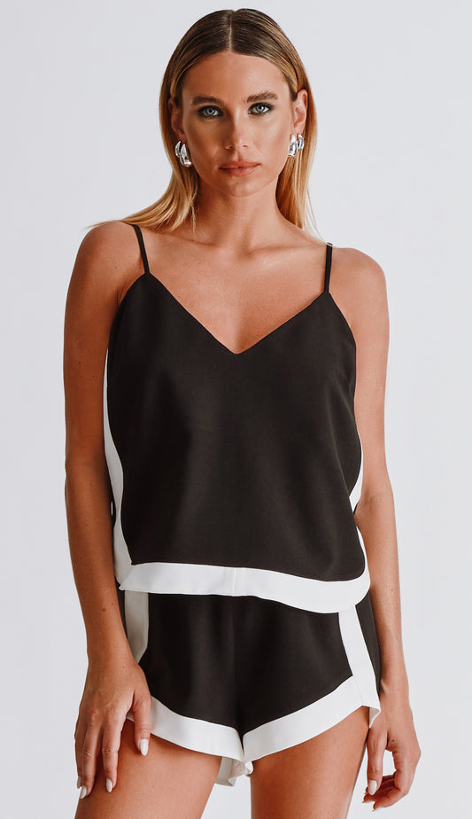 Conjunto Juno Preto/off White