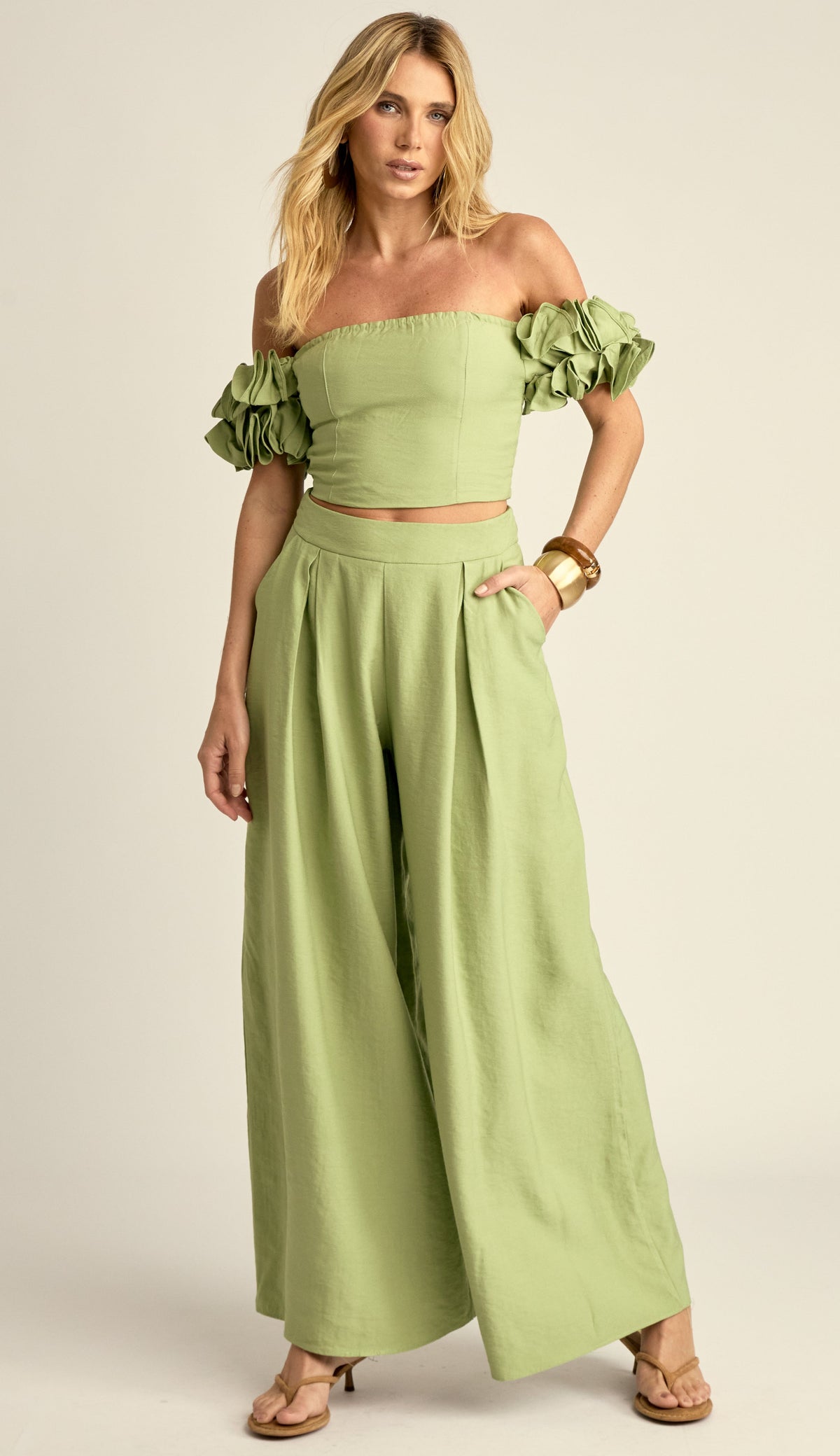 Conjunto Sarja de Alfaiataria Nala Verde | Laguna