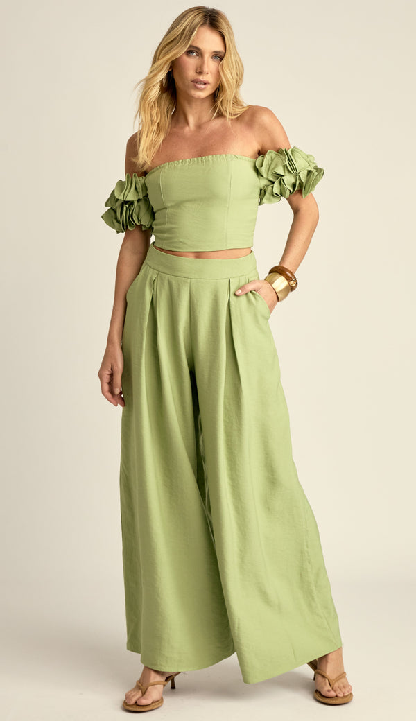 Conjunto Sarja de Alfaiataria Nala Verde | Laguna