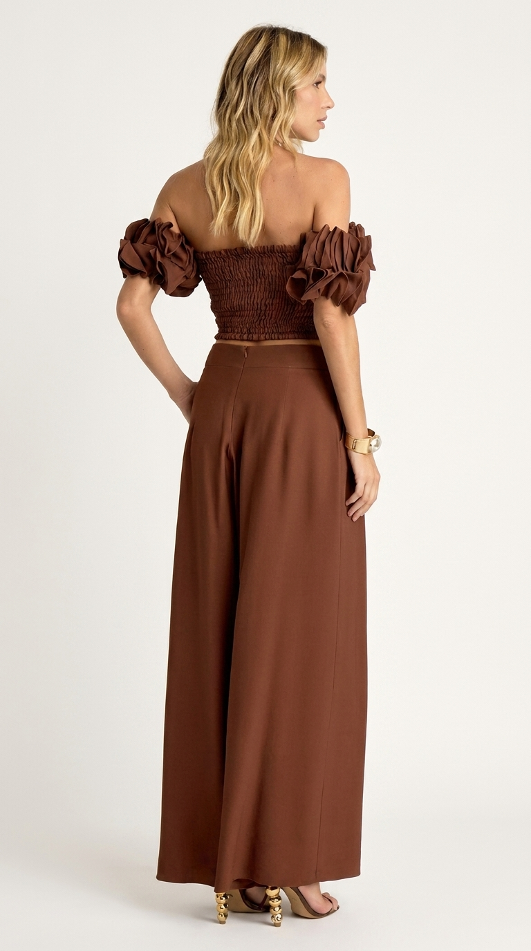 Conjunto Sarja de Alfaiataria Nala Mocha | Laguna