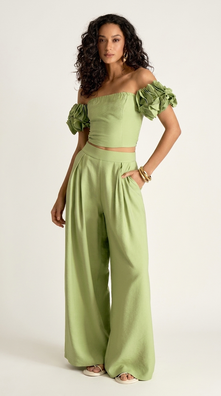 Conjunto Sarja de Alfaiataria Nala Verde | Laguna