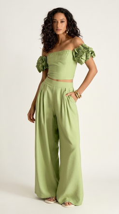 Conjunto Sarja de Alfaiataria Nala Verde | Laguna
