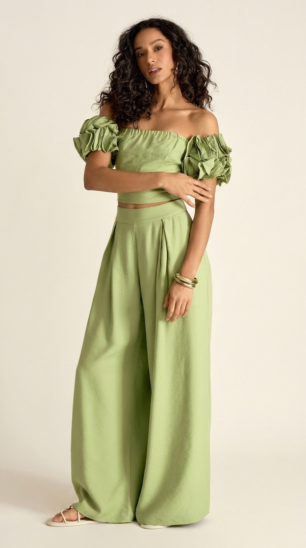 Conjunto Sarja de Alfaiataria Nala Verde | Laguna