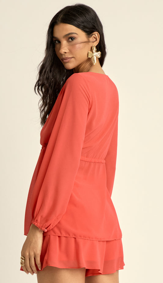 Conjunto Crepe Blusa e Shorts Ana Cereja | Laguna