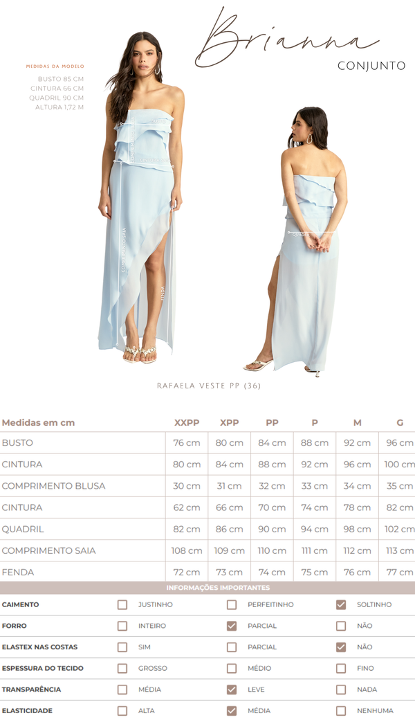 Conjunto Longo Festa Crepe Brianna | Laguna