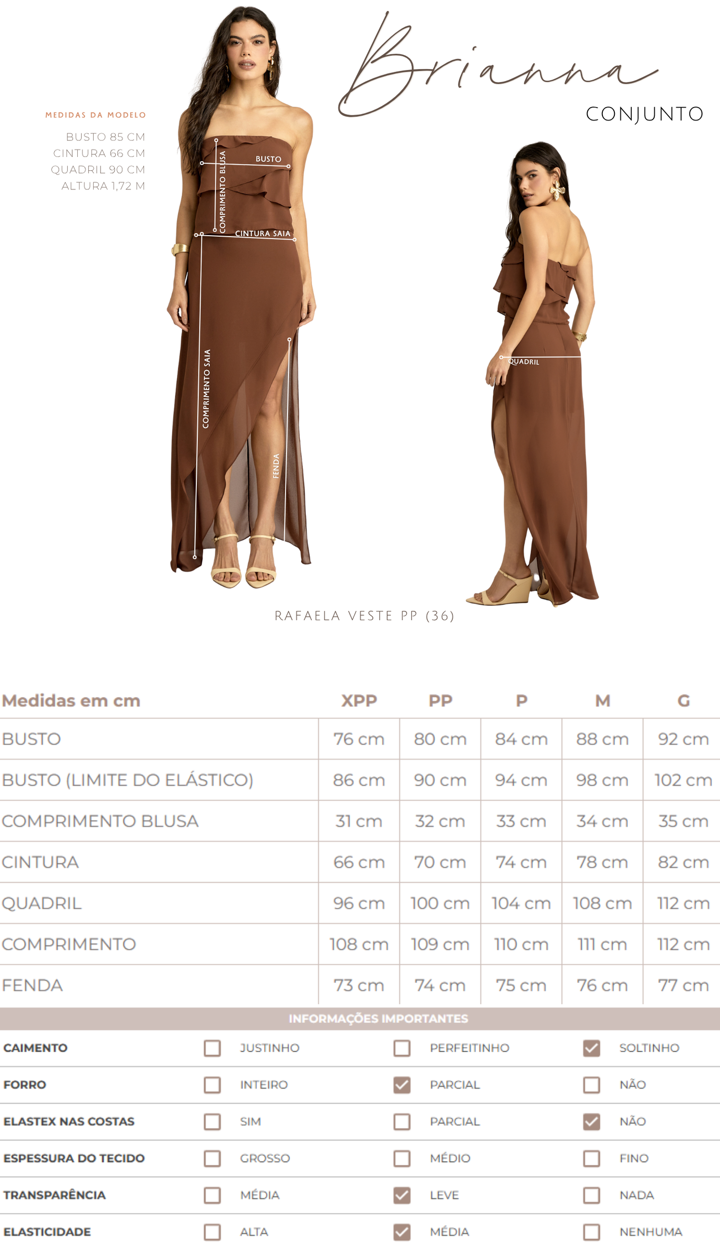Conjunto Brianna Café