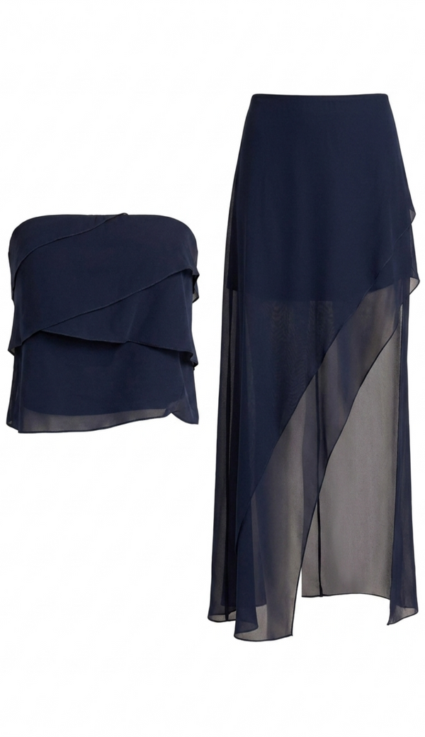 Conjunto Longo Festa Crepe Brianna | Laguna