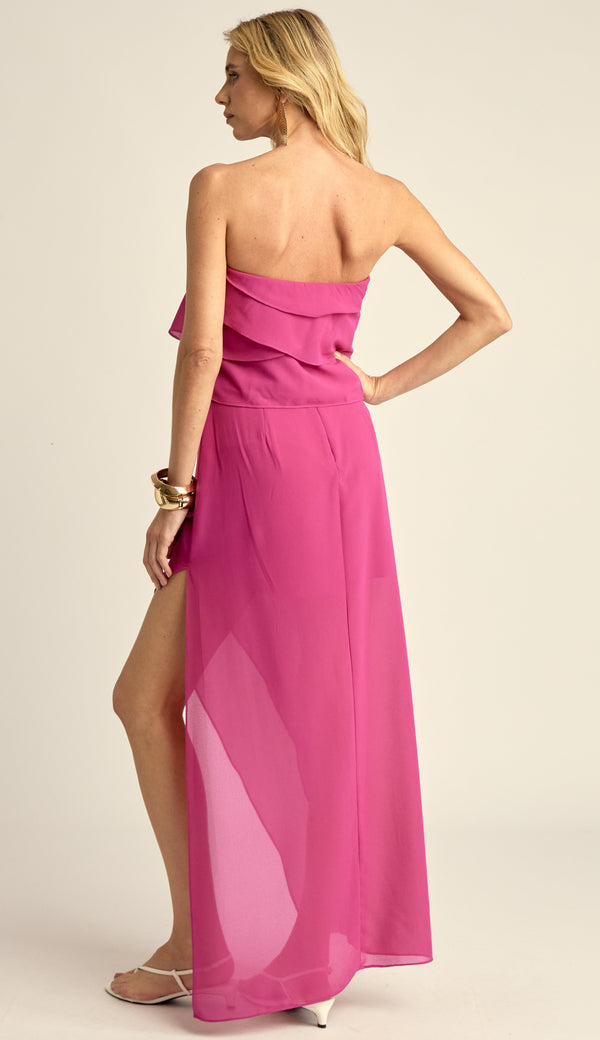 Conjunto Longo Festa Crepe Brianna Ameixa | Laguna