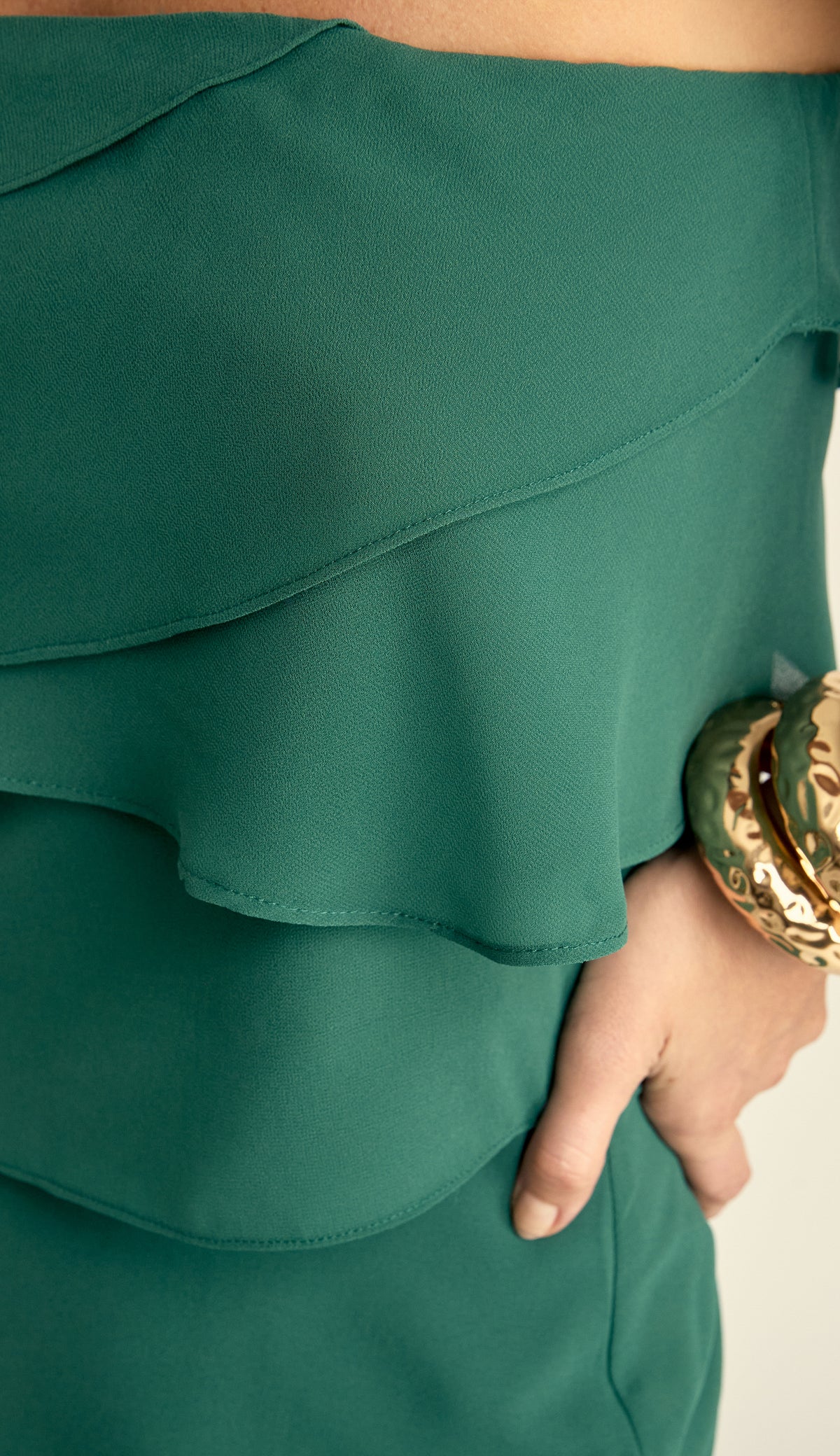 Conjunto Longo Festa Crepe Brianna Verde | Laguna