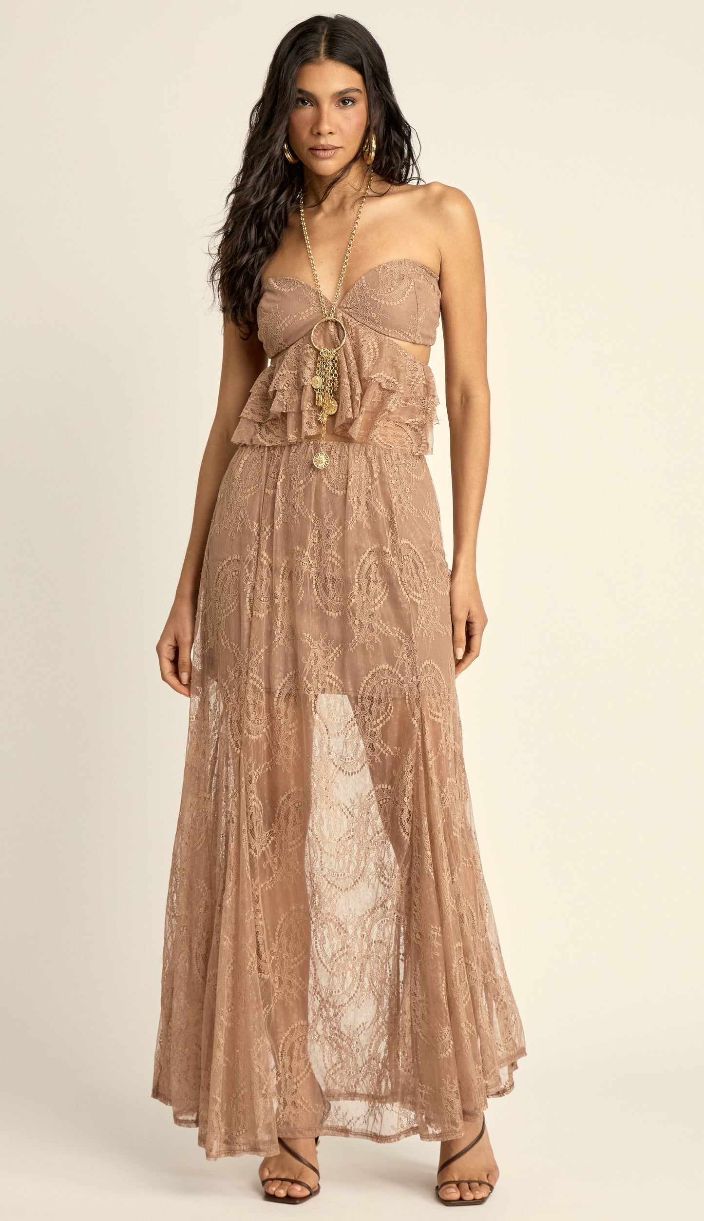 Conjunto Renda Courtney Mocha | Laguna