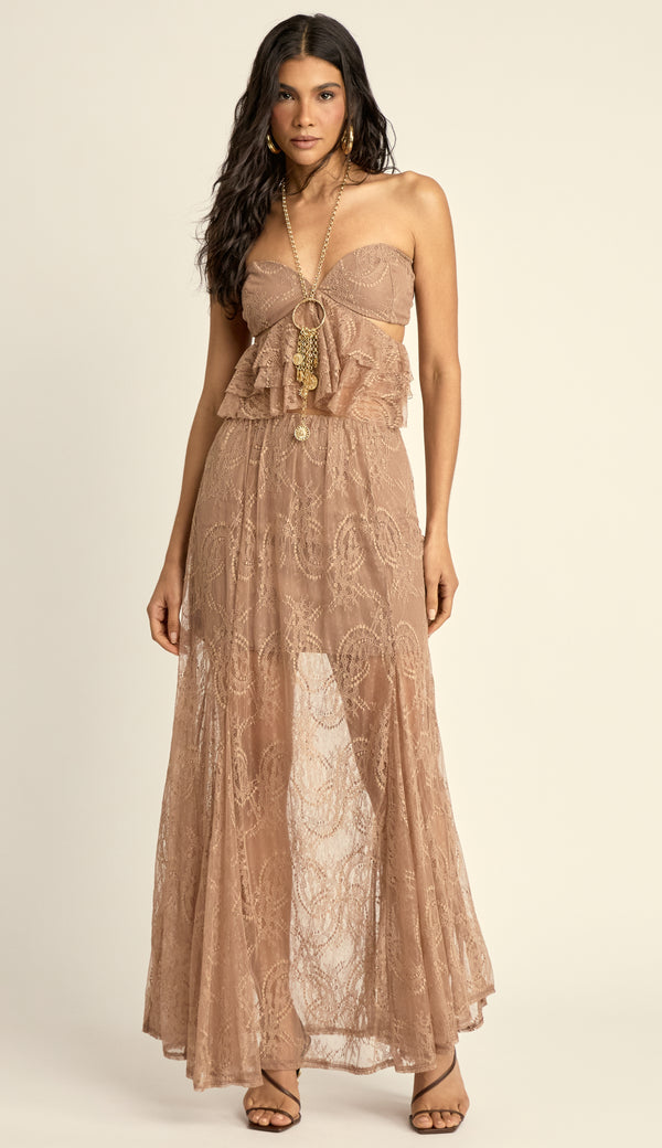 Conjunto Renda Courtney Mocha | Laguna