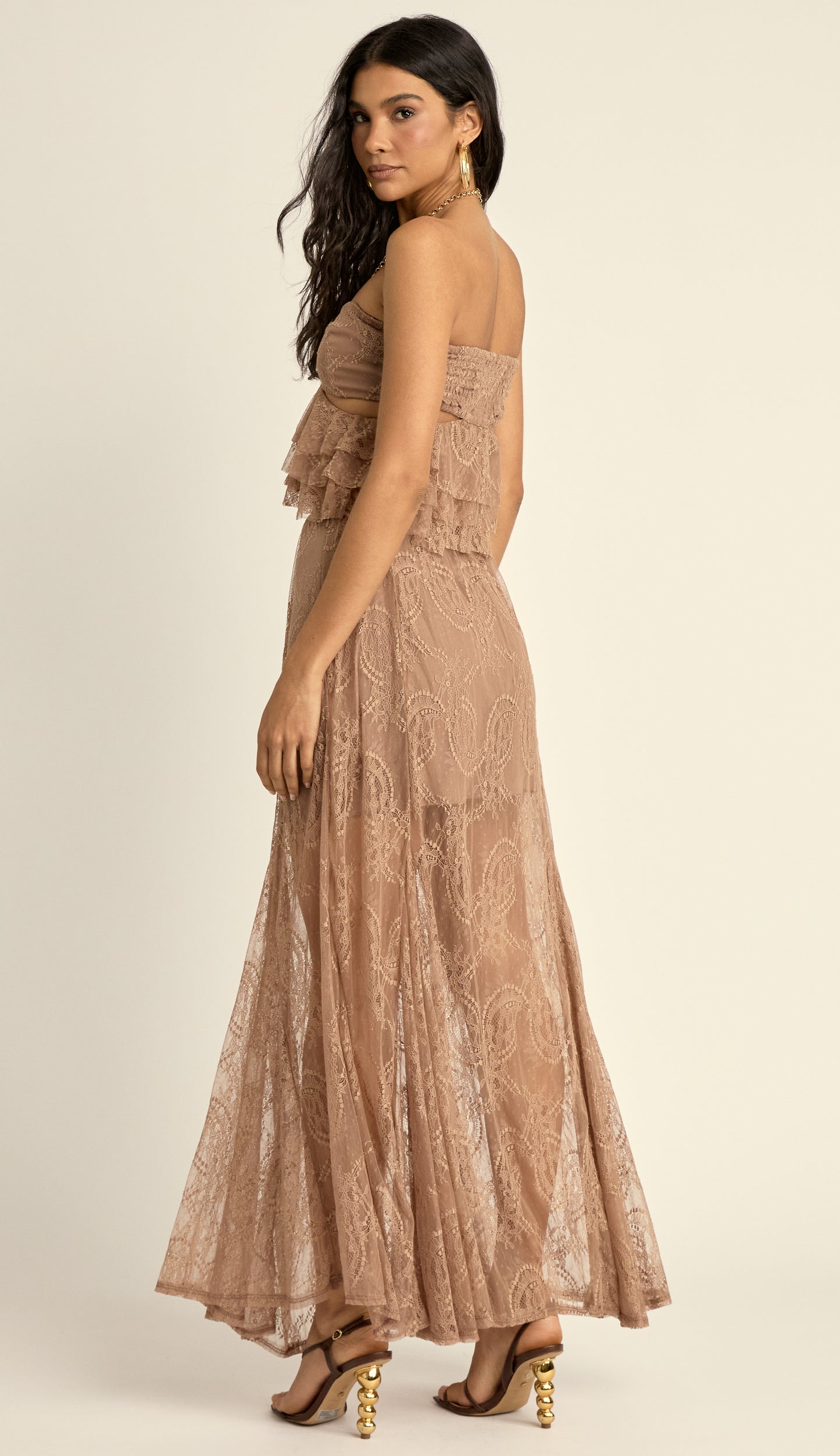 Conjunto Renda Courtney Mocha | Laguna