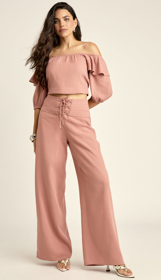Conjunto Blusa e Calça Linho Fabiana | Laguna