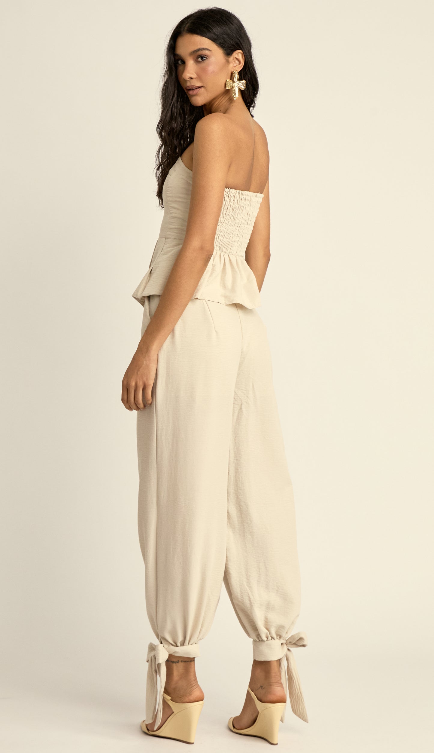 Conjunto Blusa e Calça Aladim Liocel Nora Natural | Laguna