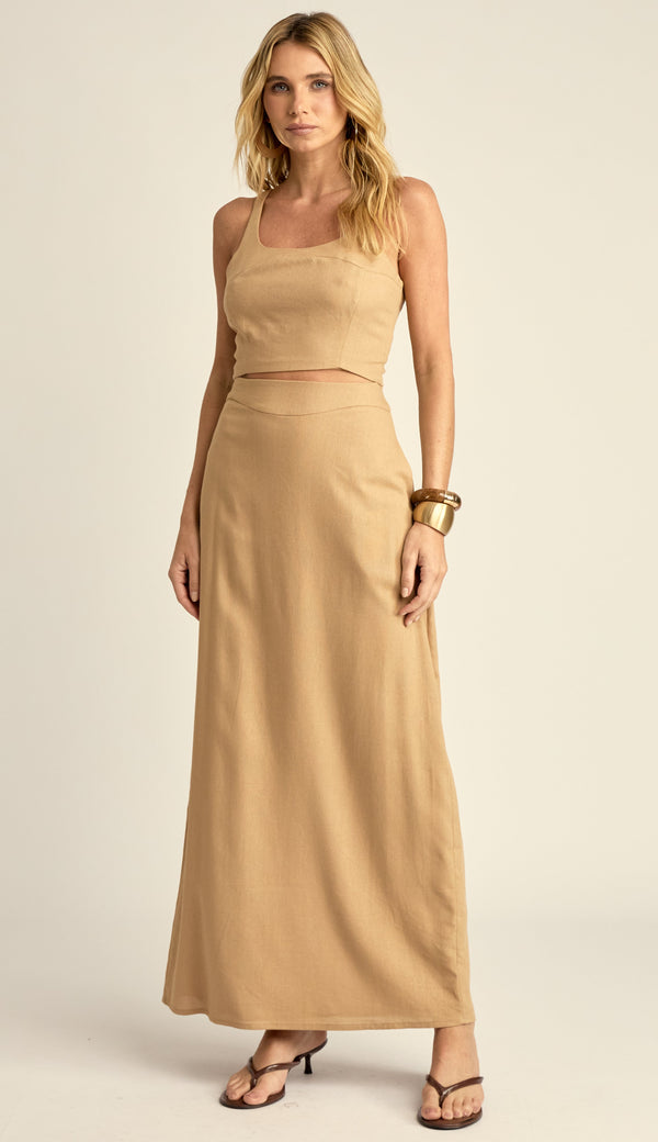 Conjunto em Linho Naomi Caqui | Laguna