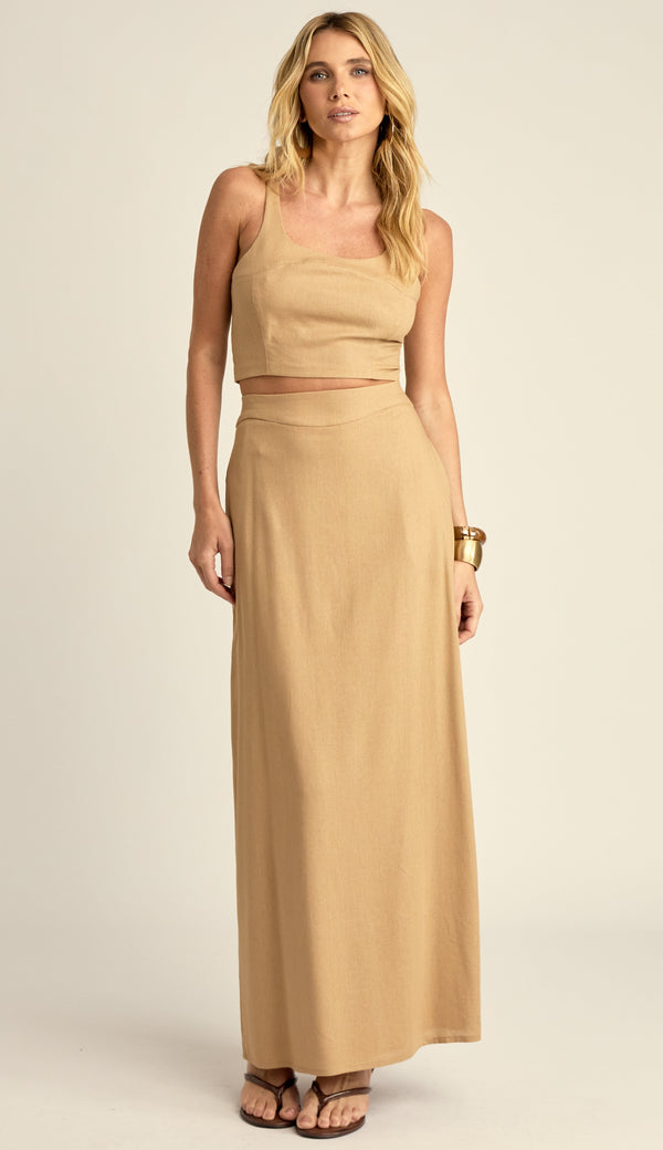 Conjunto em Linho Naomi Caqui | Laguna