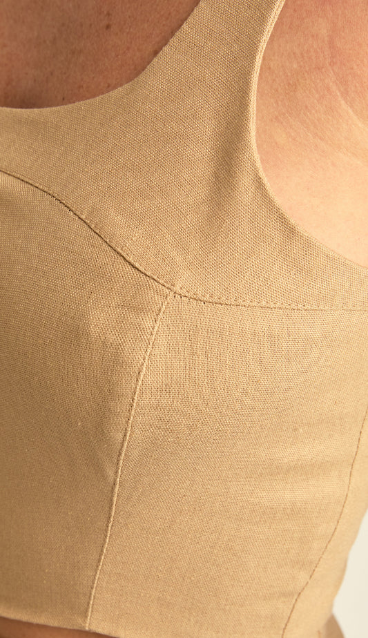 Conjunto em Linho Naomi Caqui | Laguna