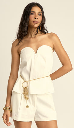 Conjunto Alfaiataria Acetinada Paris Off White | Laguna