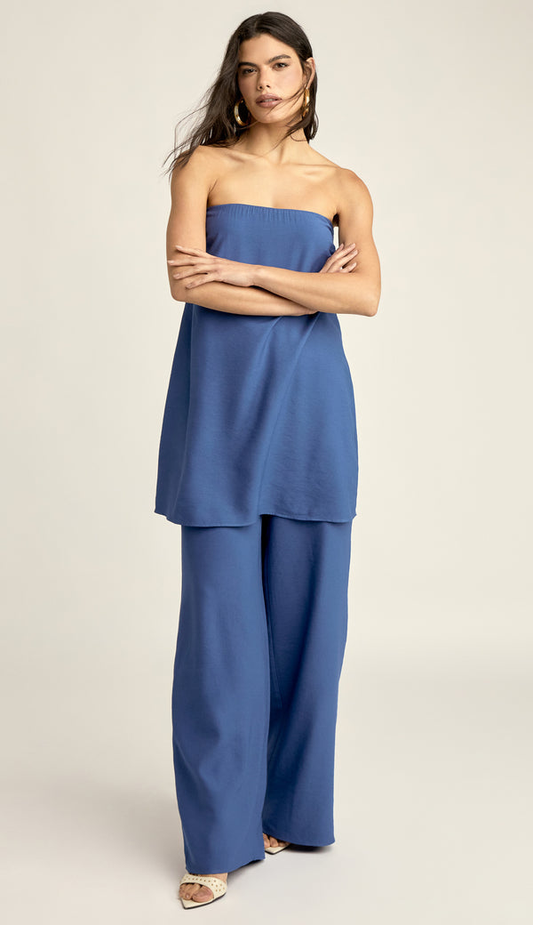 Conjunto Alfaiataria Viscose Kiara Azul Aço | Laguna