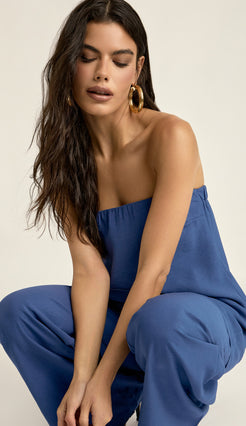 Conjunto Alfaiataria Viscose Kiara Azul Aço | Laguna