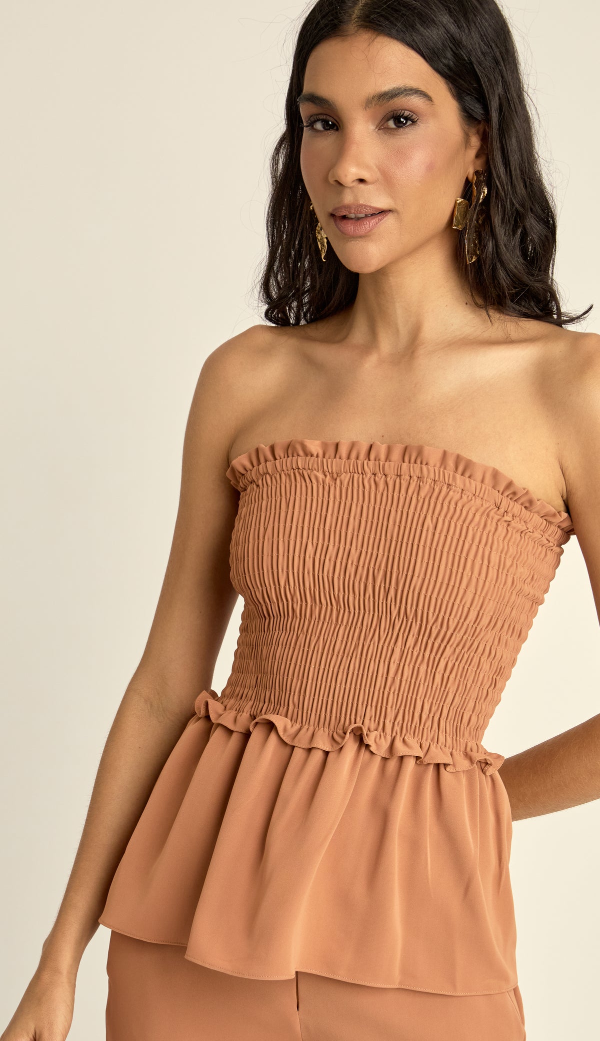 Conjunto em Crepe de Alfaiataria Lilian Caramelo | Laguna
