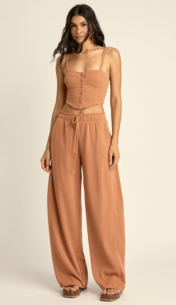 Conjunto Longo Crepe de Alfaiataria Luara Terra | Laguna